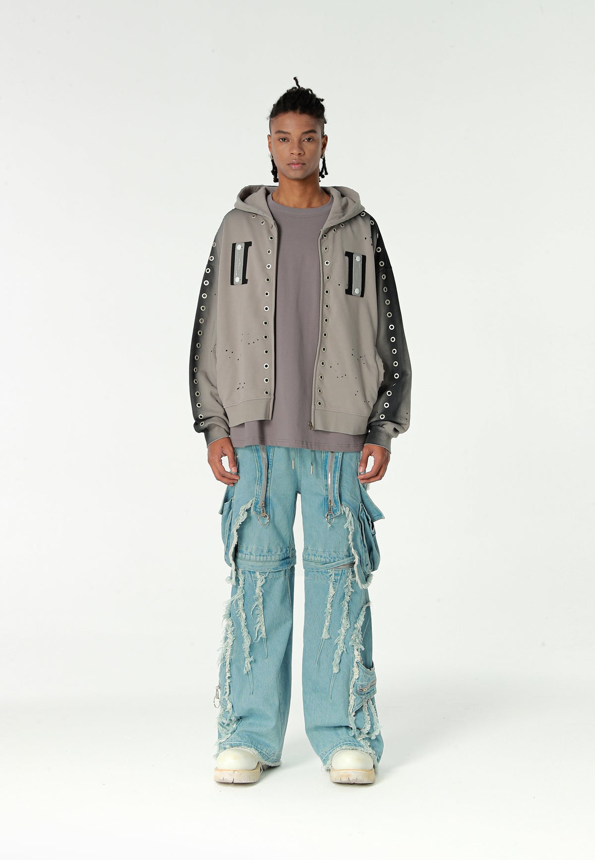 Sudadera con capucha Vanguard Dogs con tachuelas | MWM [PS_COLORS:GREY]