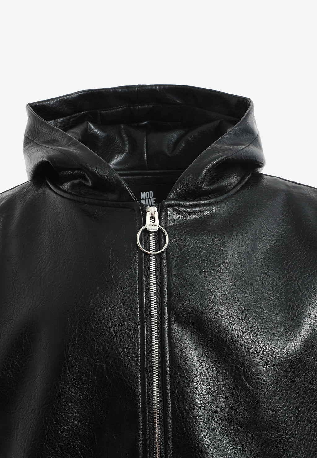 Chaqueta Bomber con capucha y X de cordones cruzados | MWM [PS_COLORS:BLACK]