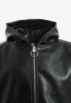 Chaqueta Bomber con capucha y X de cordones cruzados | MWM [PS_COLORS:BLACK]