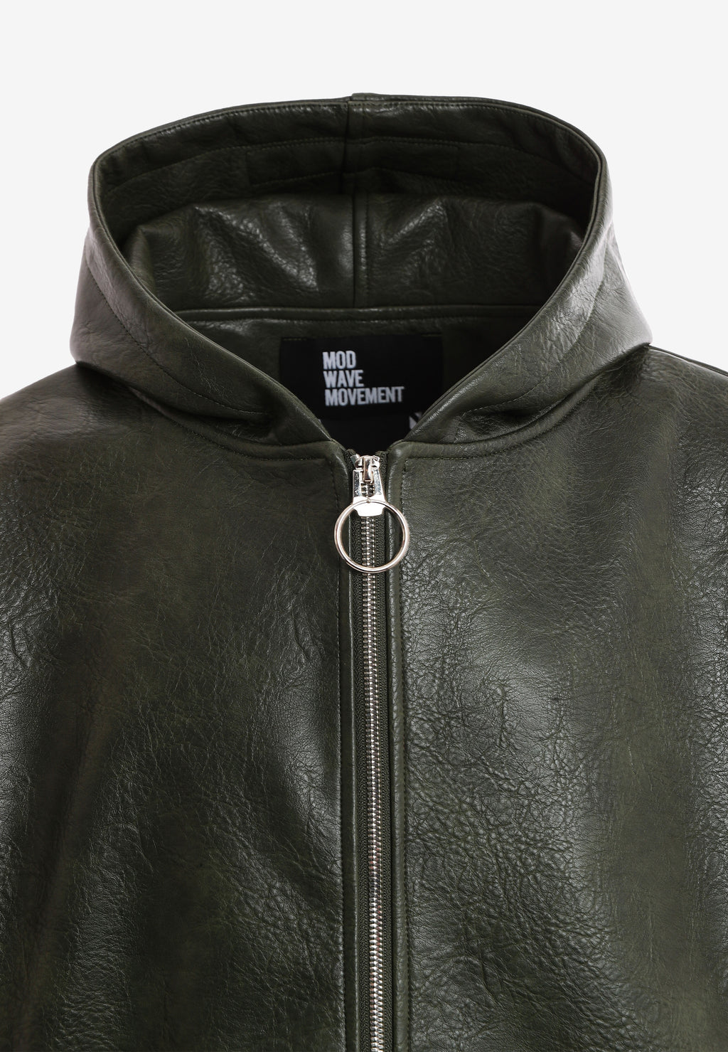 Chaqueta Bomber con capucha y X de cordones cruzados | MWM [PS_COLORS:GREEN]
