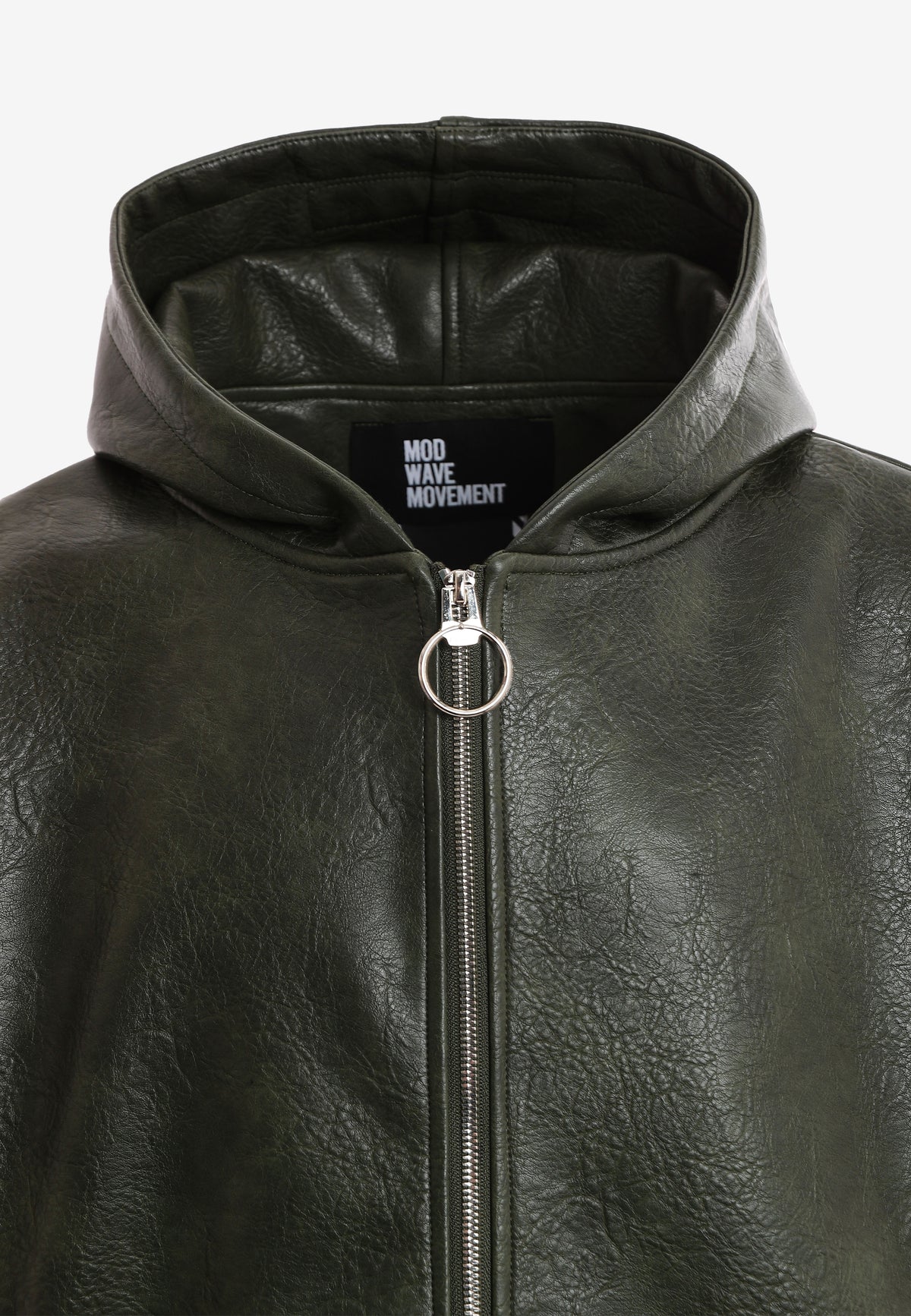 Chaqueta Bomber con capucha y X de cordones cruzados | MWM [PS_COLORS:GREEN]