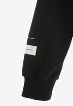 Cárdigan de corte regular con diseño entrelazado y bajo calado geométrico | MWM [PS_COLORS:BLACK]
