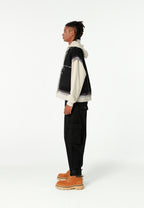 Chaqueta multicapa con capucha, cremallera y paneles superpuestos | MWM [PS_COLORS:BLACK]
