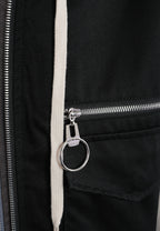 Chaqueta multicapa con capucha, cremallera y paneles superpuestos | MWM [PS_COLORS:BLACK]