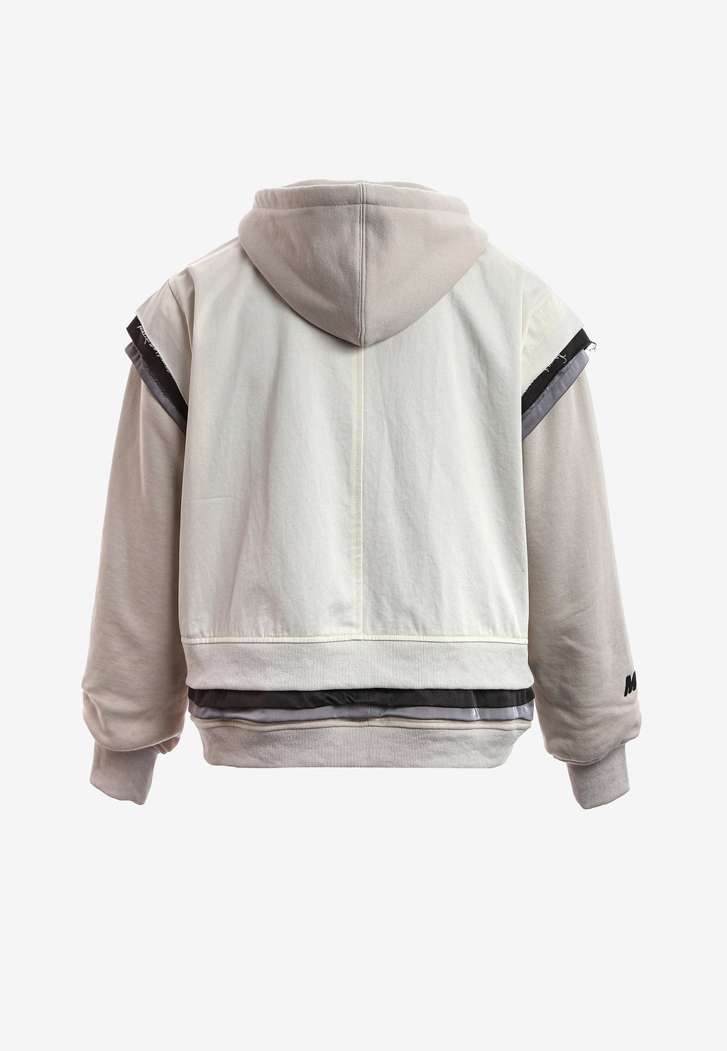 Chaqueta multicapa con capucha, cremallera y paneles superpuestos | MWM [PS_COLORS:ECRU]
