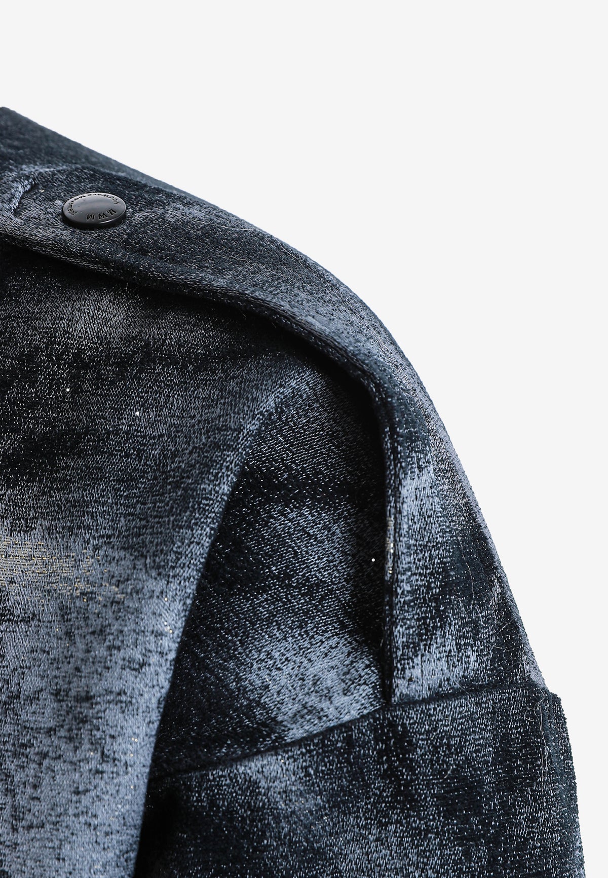 Chaqueta de mujer jacquard de chenilla con brillo, cuello y puños de pelo | MWM [PS_COLORS:BLACK]