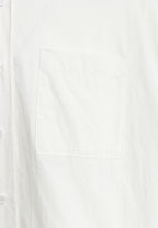 Camisa de corte japonés con puños abiertos y X de cordones cruzados | MWM [PS_COLORS:WHITE]