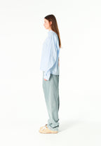 Camisa corta con bolsillos laterales y cierre chino | MWM [PS_COLORS:BLUE]