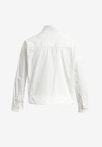 Camisa corta con bolsillos laterales y cierre chino | MWM [PS_COLORS:WHITE]