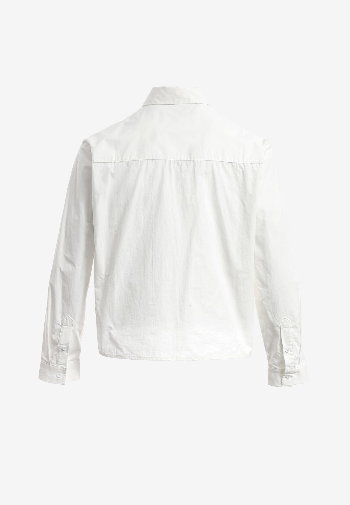 Camisa corta con bolsillos laterales y cierre chino | MWM [PS_COLORS:WHITE]