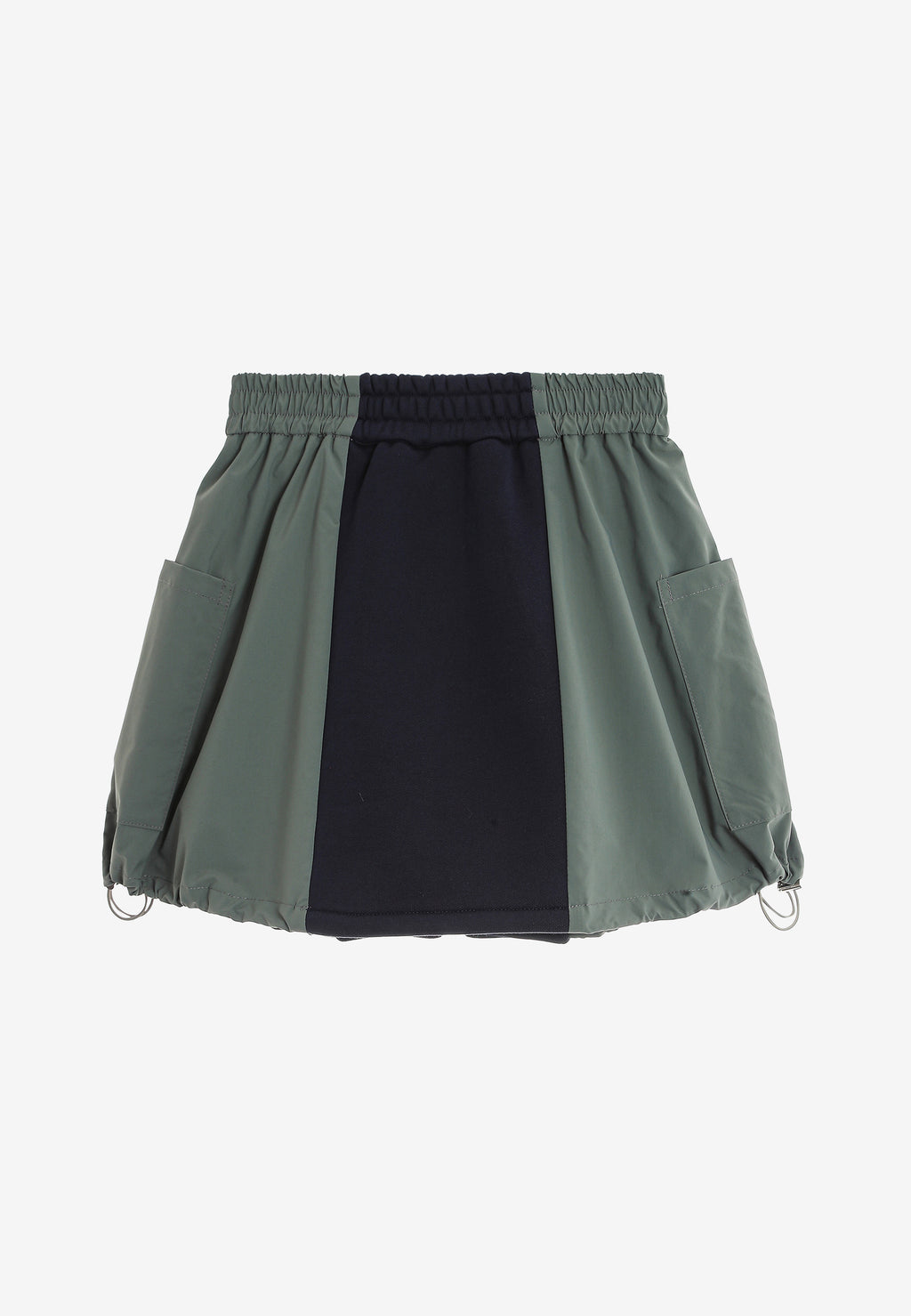 Falda efecto globo con paneles técnicos y bolsillos laterales | MWM [PS_COLORS:NAVY/GREEN]