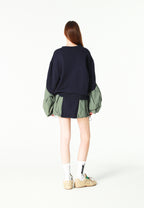 Falda efecto globo con paneles técnicos y bolsillos laterales | MWM [PS_COLORS:NAVY/GREEN]
