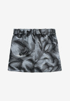 Minifalda jacquard de chenilla con brillo, cremallera y bolsillos frontales | MWM [PS_COLORS:BLACK]