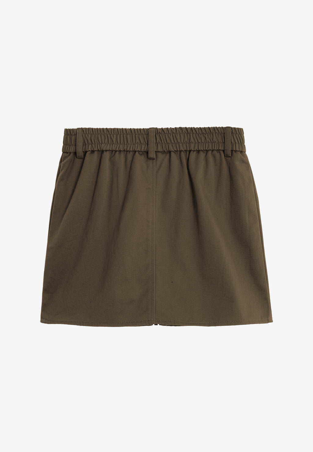 Minifalda TEDDY de canvas con cremallera frontal y bolsillos funcionales | MWM [PS_COLORS:BROWN]