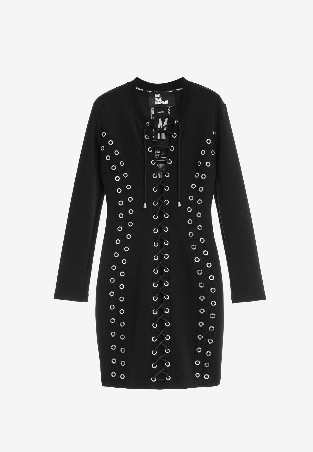 Vestido ajustado con cierres en cuerpo y mangas | MWM [PS_COLORS:UNASSIGNED]