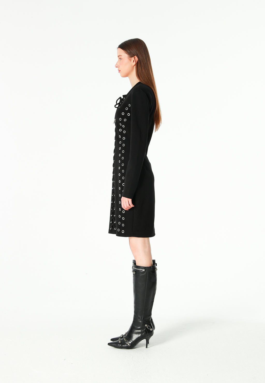Vestido ajustado con cierres en cuerpo y mangas | MWM [PS_COLORS:UNASSIGNED]