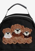 Mini mochila con osos Teddy y bolsillo frontal | MWM [PS_COLORS:BLACK]