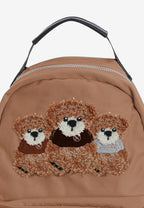 Mini mochila con osos Teddy y bolsillo frontal | MWM [PS_COLORS:CAMEL]