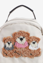 Mini mochila con osos Teddy y bolsillo frontal | MWM [PS_COLORS:ECRU]