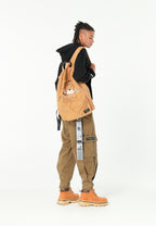 Mochila con osos Teddy y bolsillo frontal | MWM [PS_COLORS:CAMEL]
