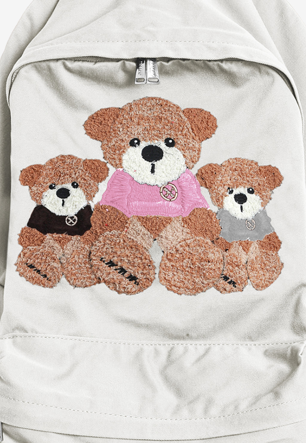 Mochila con osos Teddy y bolsillo frontal | MWM [PS_COLORS:ECRU]