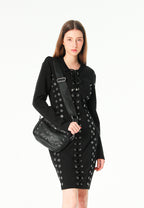 Bolso bandolera con tachuelas y cadena | MWM [PS_COLORS:BLACK]