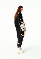 Bolso bandolera con bolsillos y parche con logo | MWM [PS_COLORS:SILVER]
