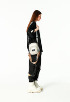 Bolso bandolera con bolsillos y parche con logo | MWM [PS_COLORS:SILVER]