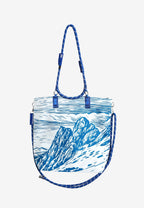 Bolso shopper estampado con asas de cordón y bandolera | MWM [PS_COLORS:BLUE]