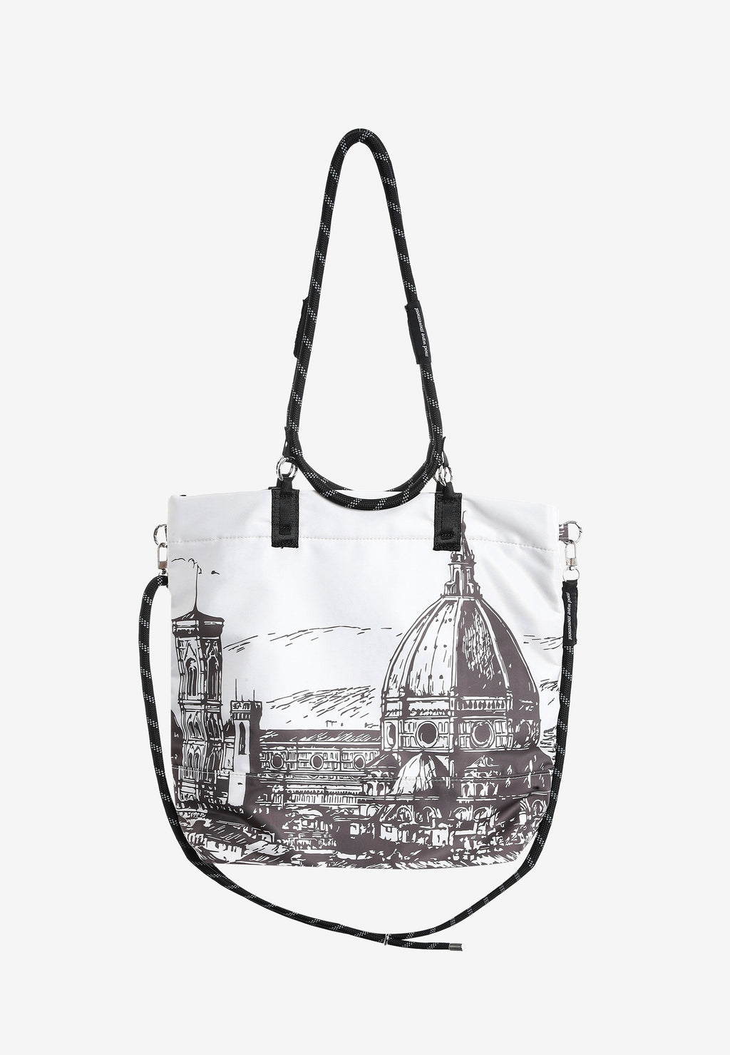 Bolso shopper estampado con asas de cordón y bandolera | MWM [PS_COLORS:BROWN]
