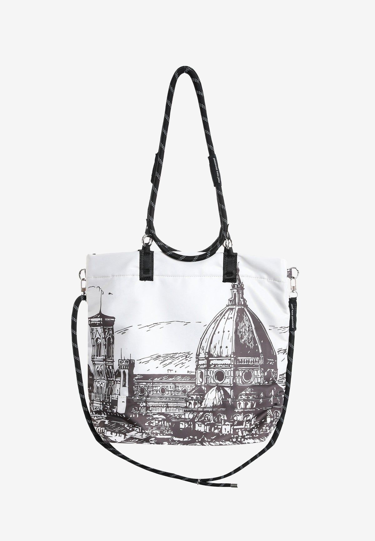 Bolso shopper estampado con asas de cordón y bandolera | MWM [PS_COLORS:BROWN]