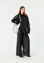 Bolso shopper con tachuelas y logo MWM bordado | MWM [PS_COLORS:SILVER]