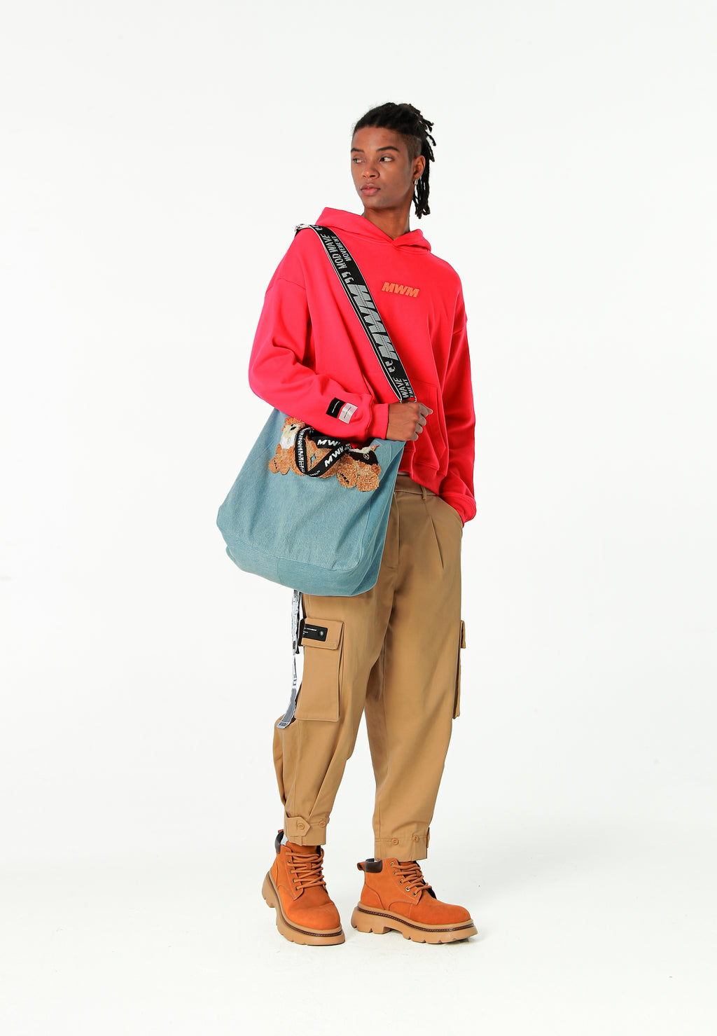 Bolso tote con osos Teddy y correa bandolera | MWM [PS_COLORS:BLUE]