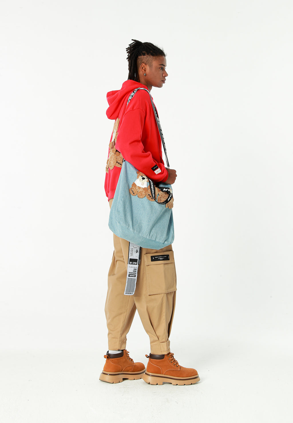 Bolso tote con osos Teddy y correa bandolera | MWM [PS_COLORS:BLUE]