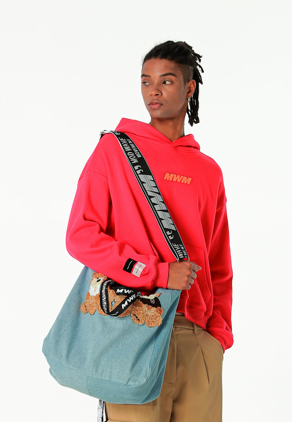 Bolso tote con osos Teddy y correa bandolera | MWM [PS_COLORS:BLUE]