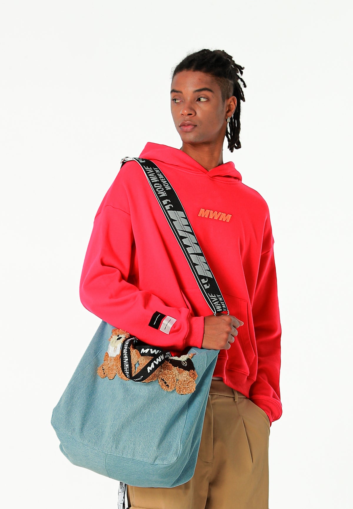 Bolso tote con osos Teddy y correa bandolera | MWM [PS_COLORS:BLUE]