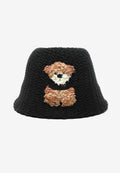 Gorro bucket de punto con oso Teddy | MWM [PS_COLORS:BLACK]