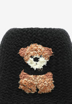 Gorro bucket de punto con oso Teddy | MWM [PS_COLORS:BLACK]