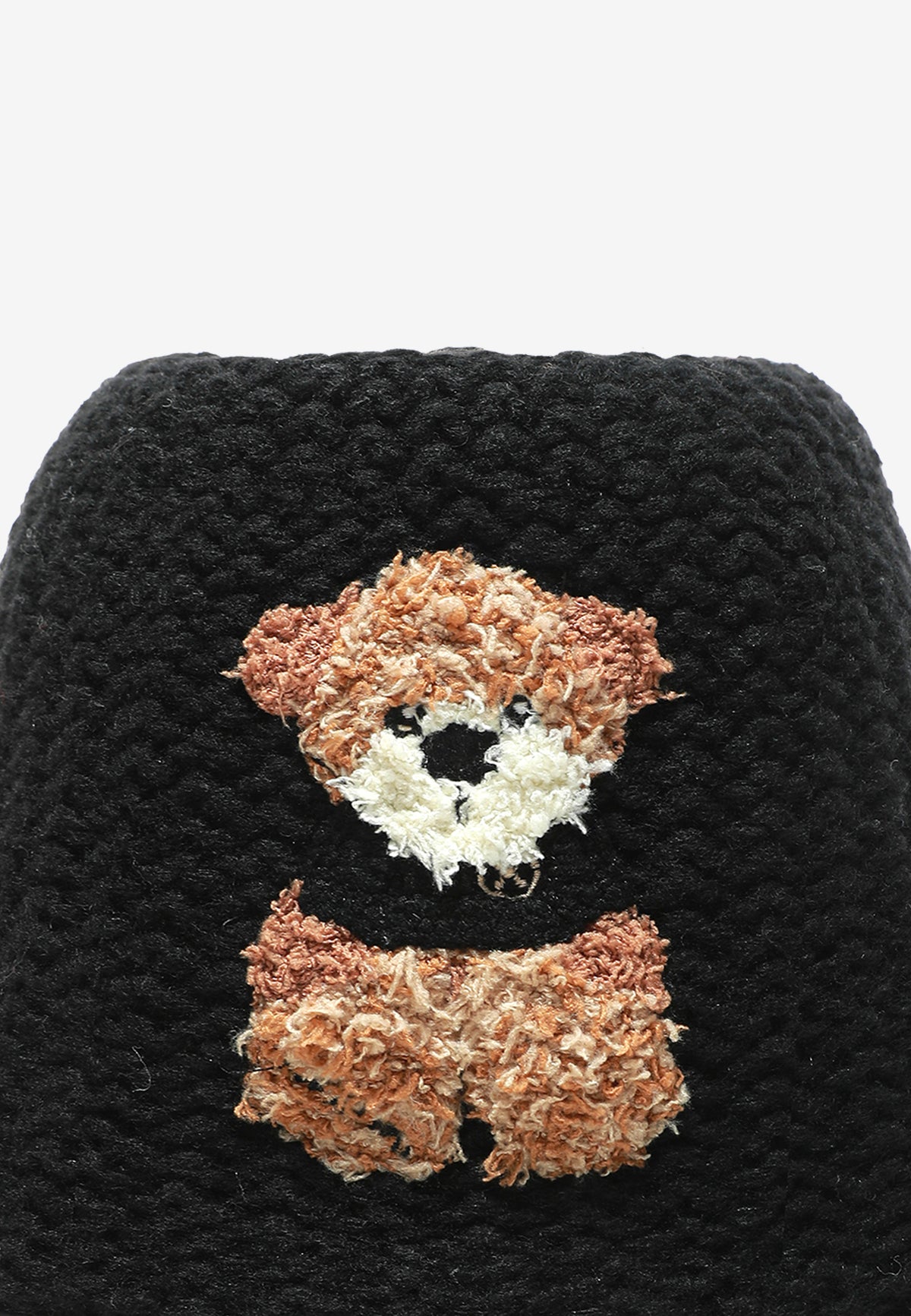 Gorro bucket de punto con oso Teddy | MWM [PS_COLORS:BLACK]