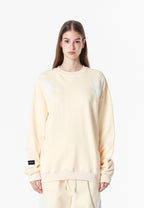 Sudadera Wings de corte relajado con estrellas frontales y doble parche de alas en la espalda | MWM [PS_COLORS:BEIGE]