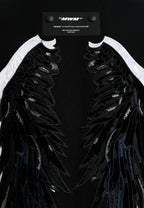 Sudadera Wings de corte relajado con estrellas frontales y doble parche de alas en la espalda | MWM [PS_COLORS:BLACK]