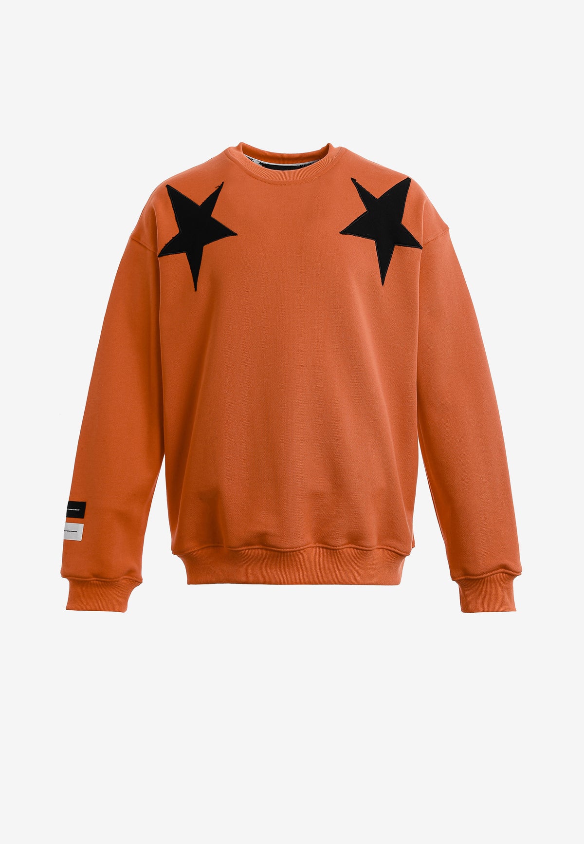 Sudadera Wings de corte relajado con estrellas frontales y doble parche de alas en la espalda | MWM [PS_COLORS:ORANGE]