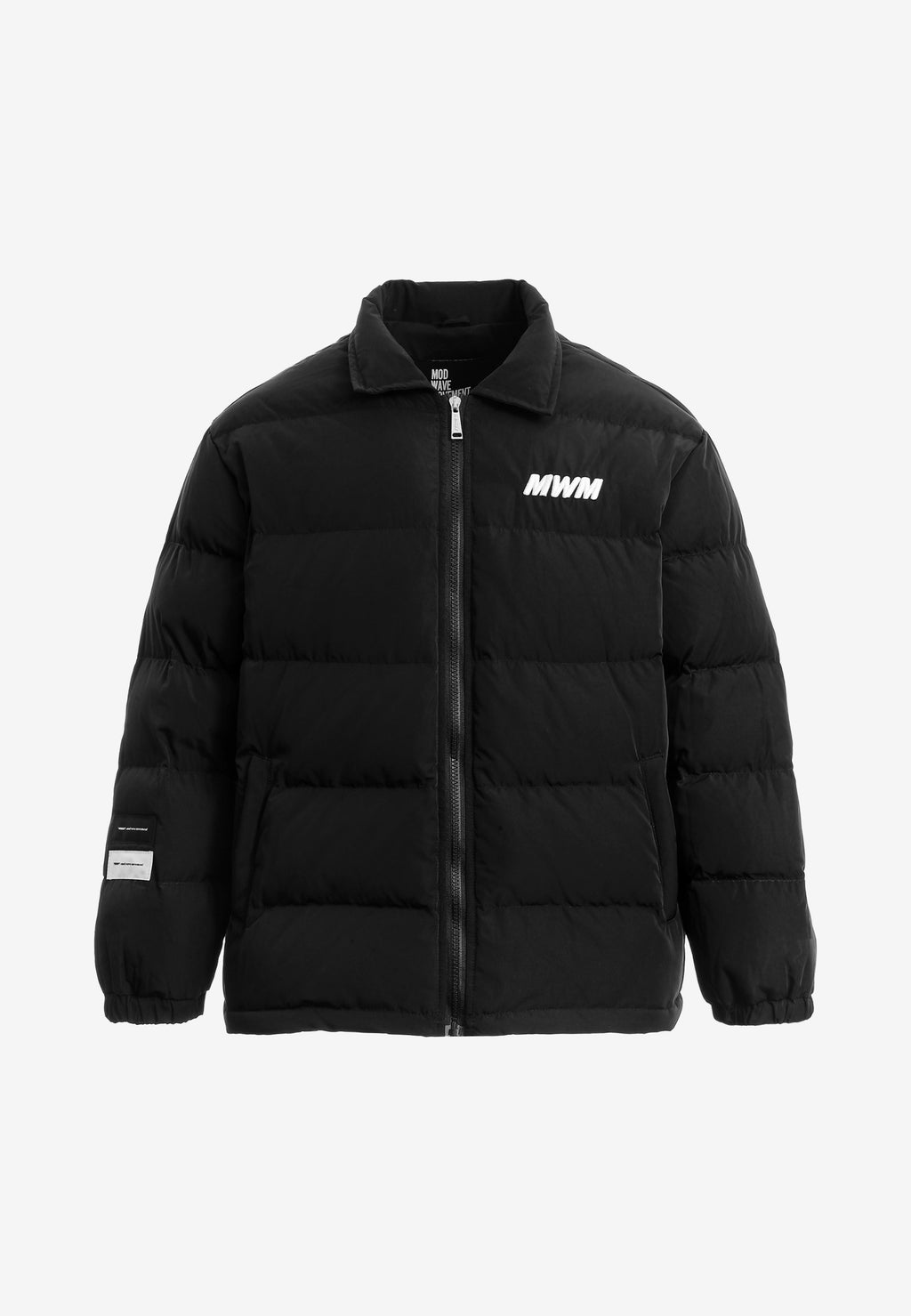 Abrigo puffer técnico con multibolsillos, cuello alto y forro térmico extraíble | MWM [PS_COLORS:BLACK]