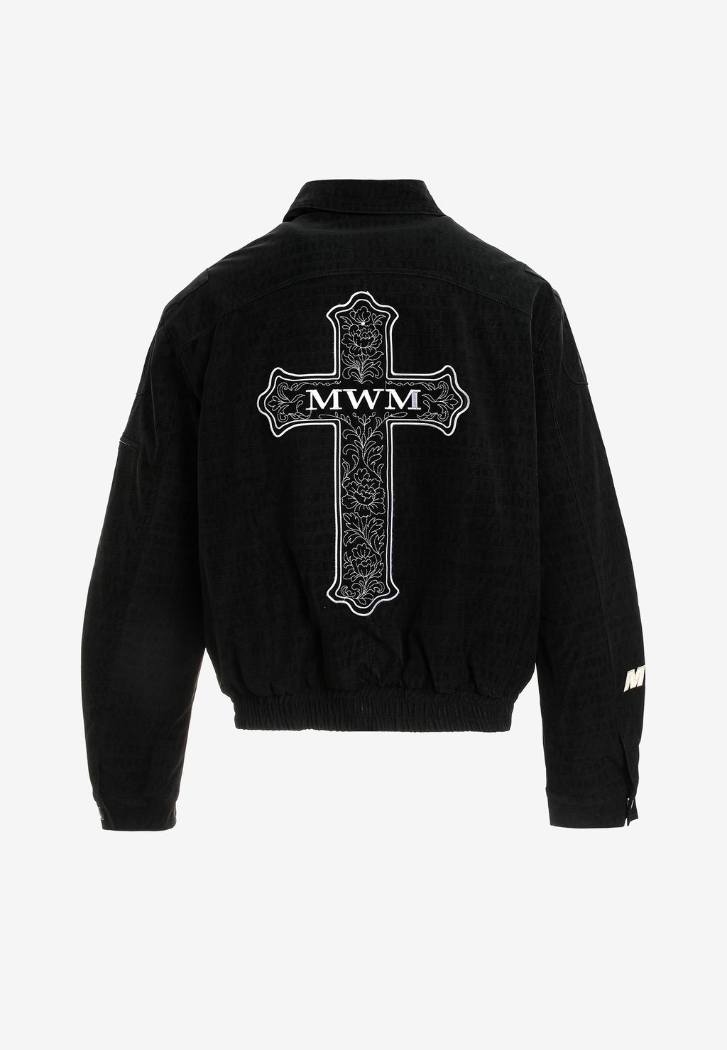 Chaqueta aviador efecto cocodrilo con cuello de borrego y parche de cruz | MWM [PS_COLORS:UNASSIGNED]