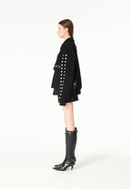 Chaqueta bomber vaquera con grandes bolsillos frontales y botones MWM en las mangas | MWM [PS_COLORS:BLACK]