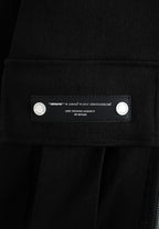 Chaqueta bomber vaquera con grandes bolsillos frontales y botones MWM en las mangas | MWM [PS_COLORS:BLACK]