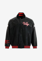 Chaqueta bomber Vanguard Dogs VDOG efecto piel con bordados y bulldog en la espalda | MWM [PS_COLORS:UNASSIGNED]