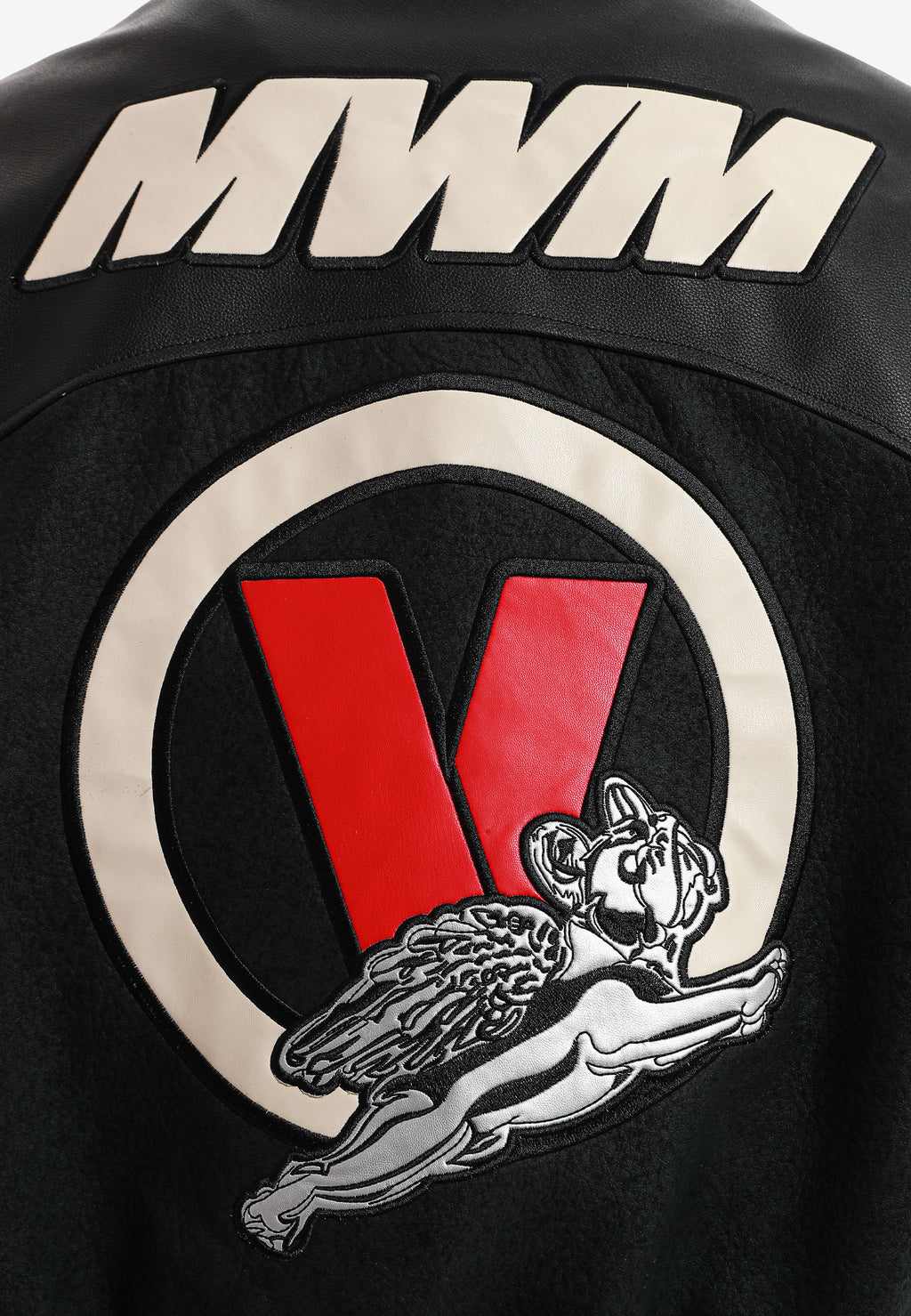 Chaqueta bomber Vanguard Dogs VDOG efecto piel con bordados y bulldog en la espalda | MWM [PS_COLORS:UNASSIGNED]
