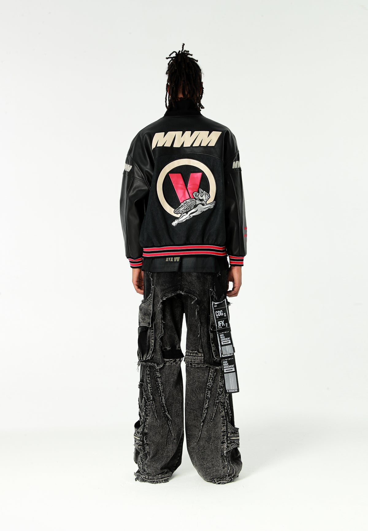 Chaqueta bomber Vanguard Dogs VDOG efecto piel con bordados y bulldog en la espalda | MWM [PS_COLORS:UNASSIGNED]