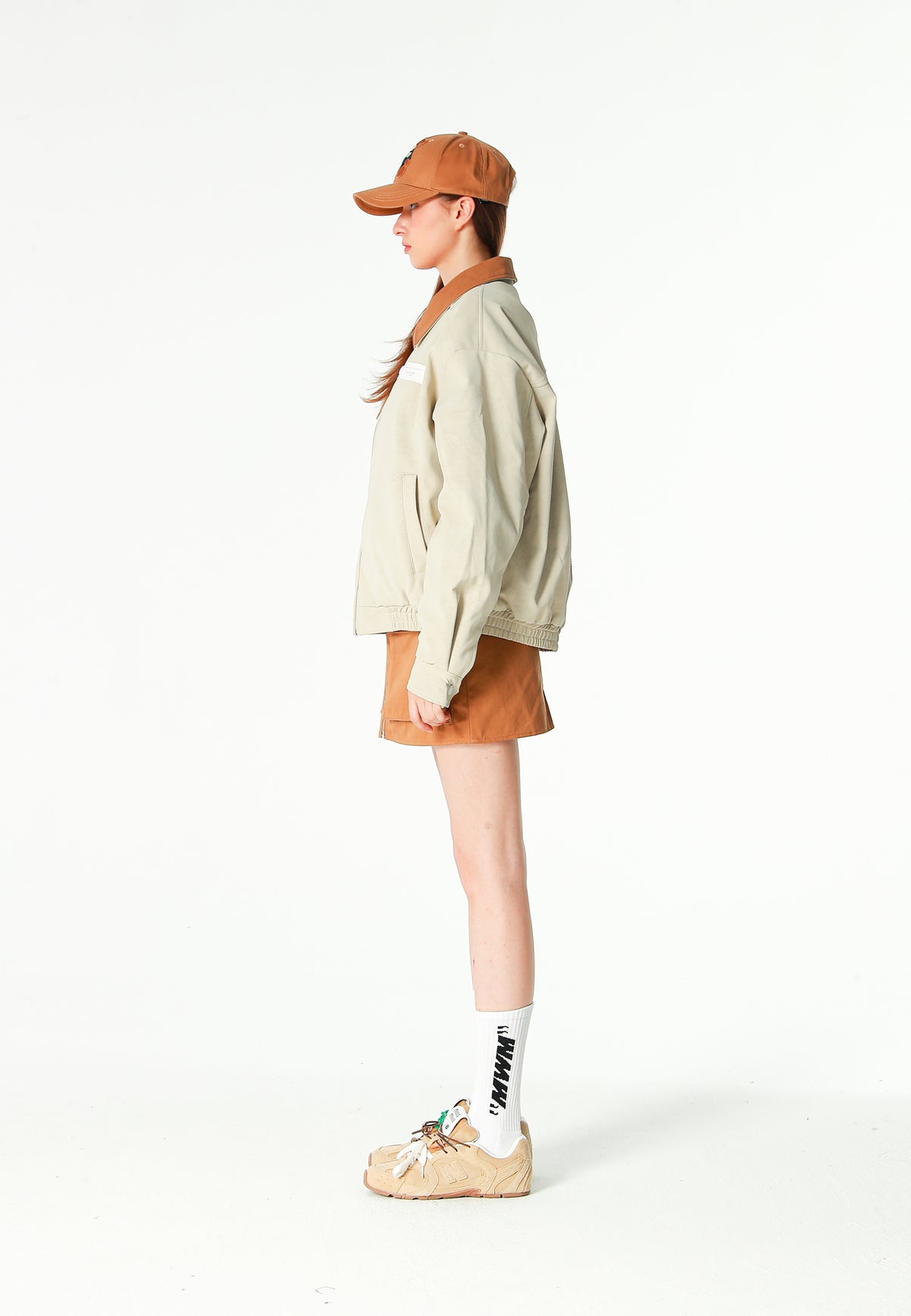 Chaqueta Harrington efecto piel y forro animal print | MWM [PS_COLORS:ECRU]